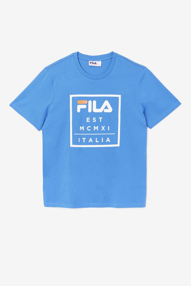 Fila Tenez T-Shirt Blue - Mens - 17253TNCI